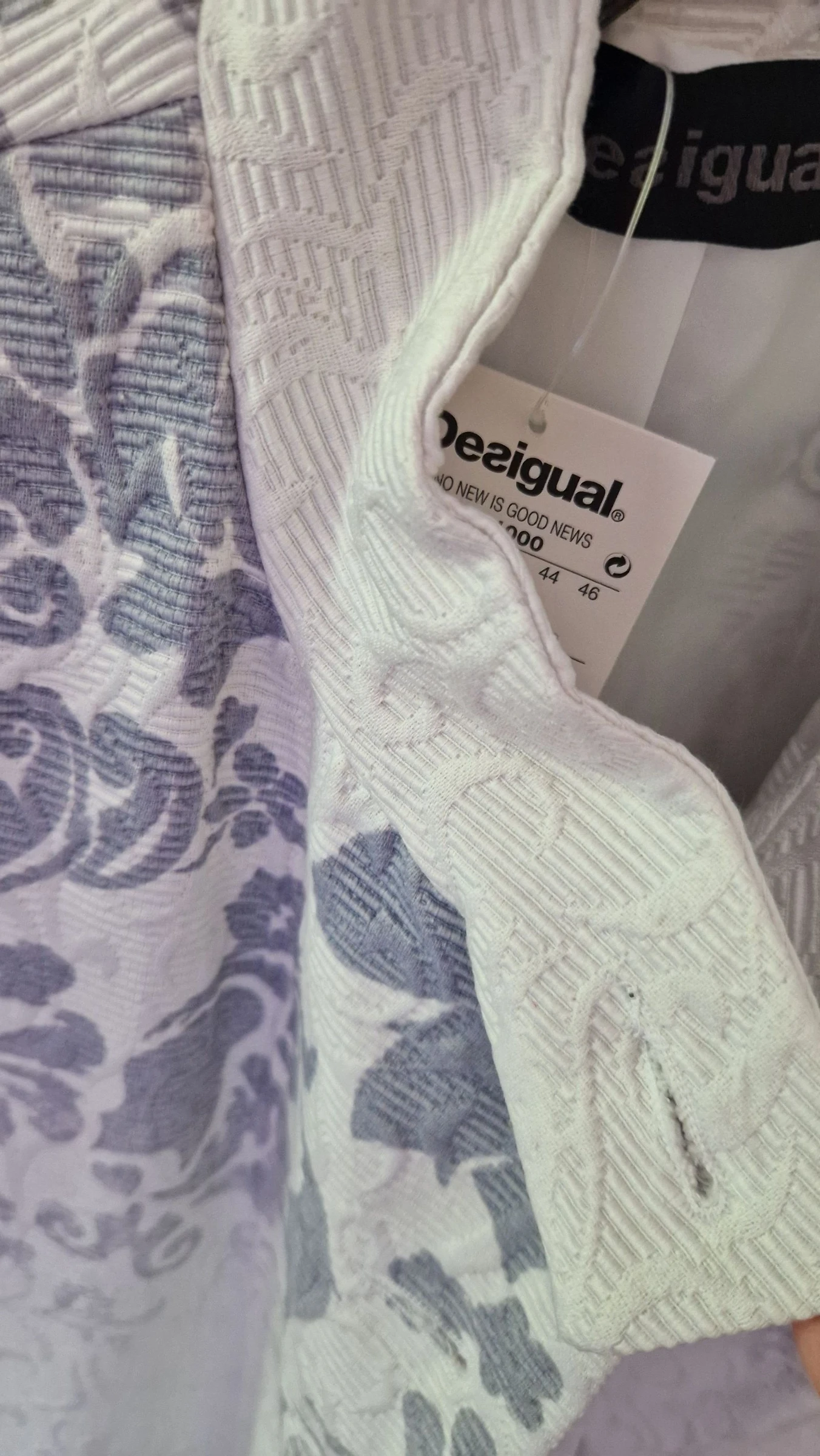 Desigual floral print coat grey white NEW M – photo 15